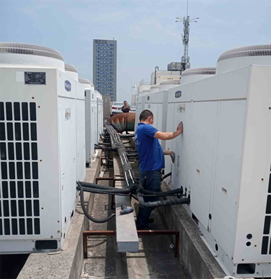 石柱中央空调制热和不制冷系统维修方法